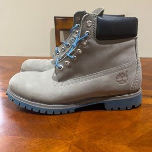 COPY - Grey and Blue Timberland Boots